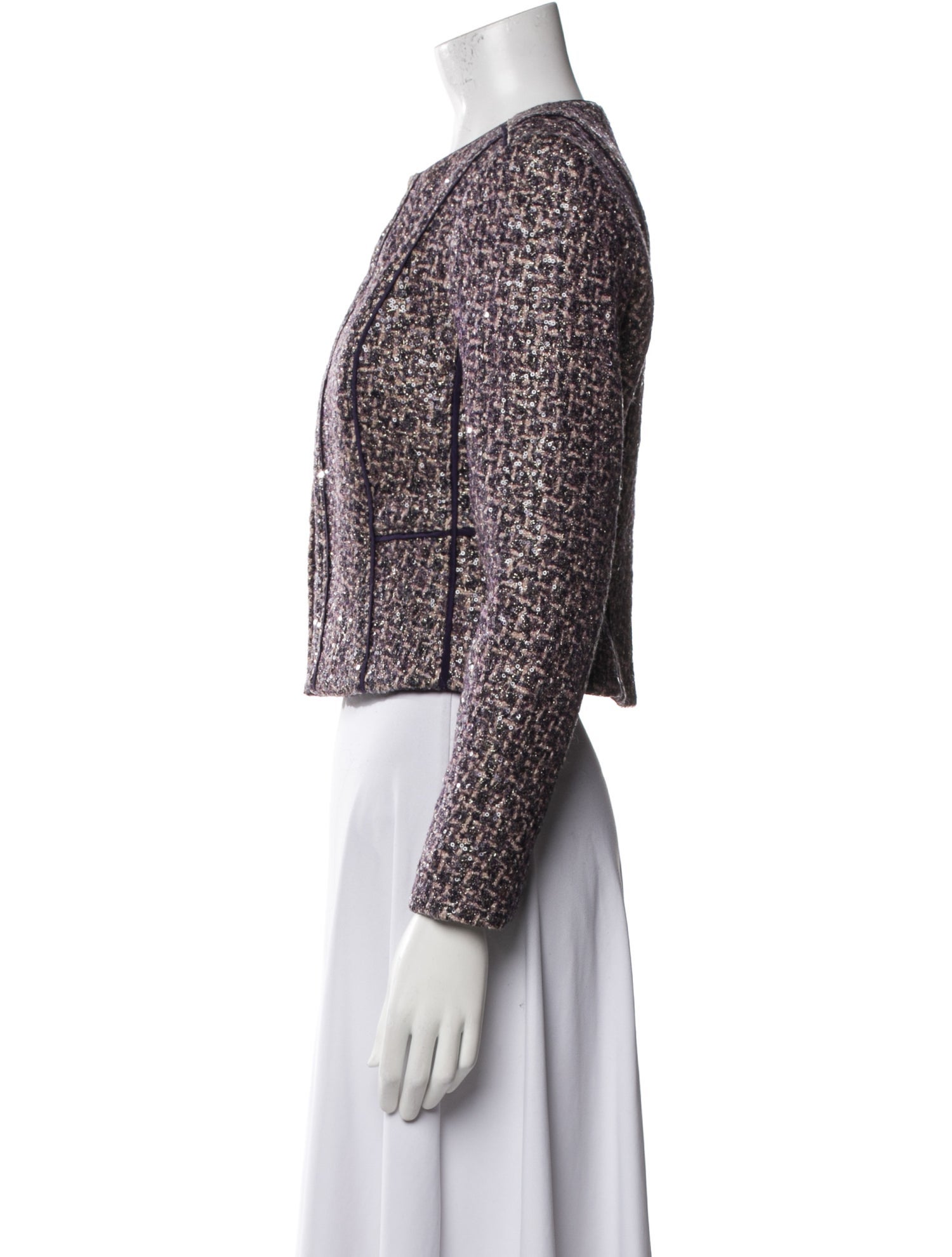 Tory Burch Nylon Tweed Pattern Evening Jacket