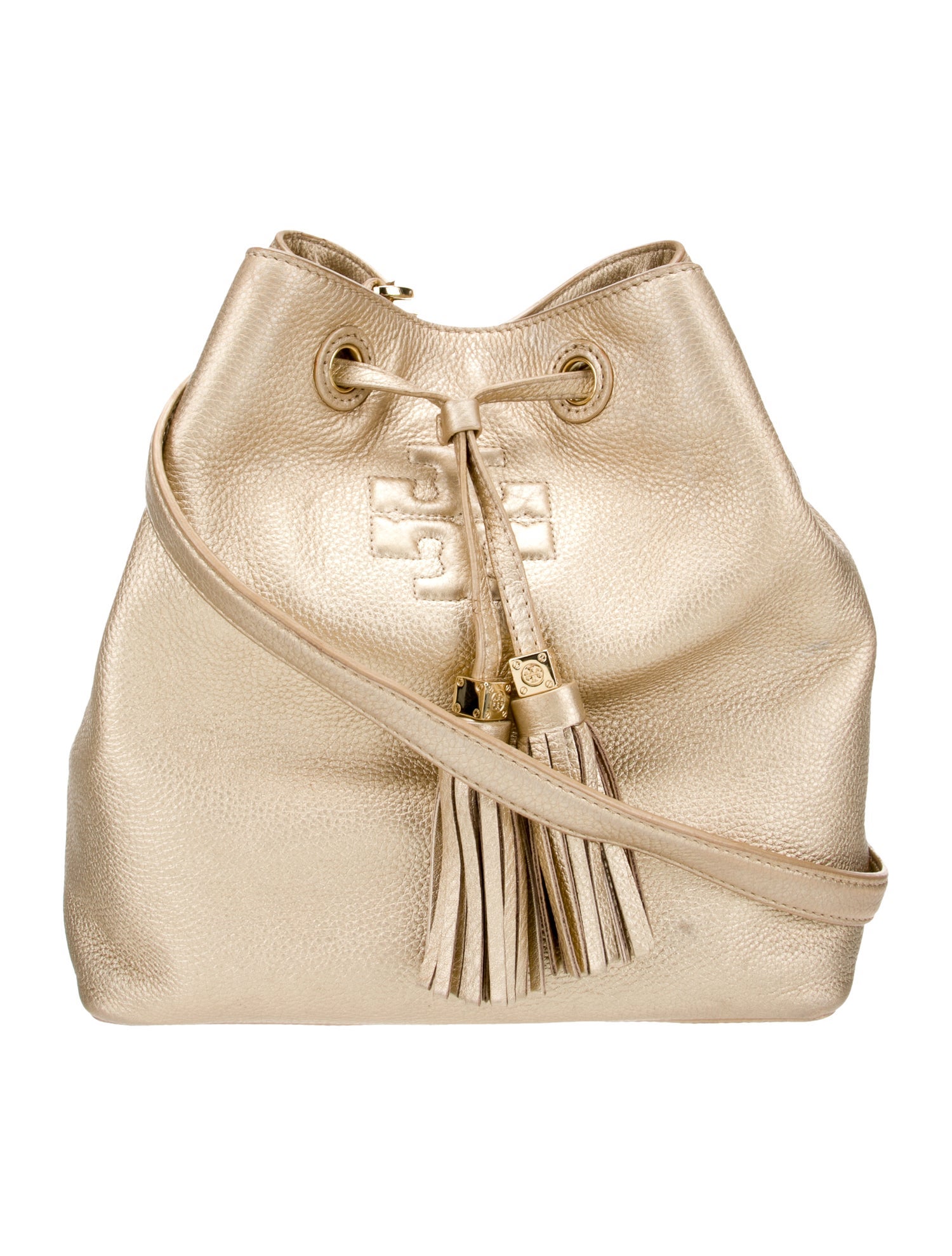 Tory Burch Leather Bucket Bag