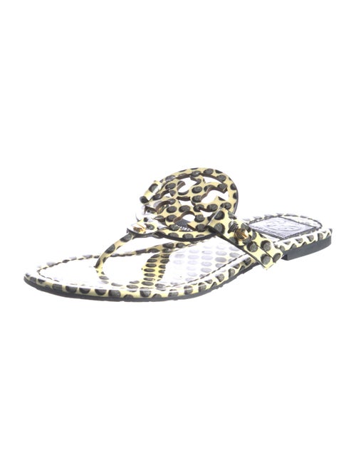 Tory Burch Patent Leather Polka Dot Print Slides