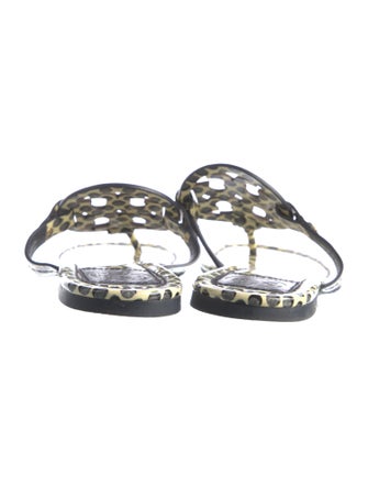 Tory Burch Patent Leather Polka Dot Print Slides