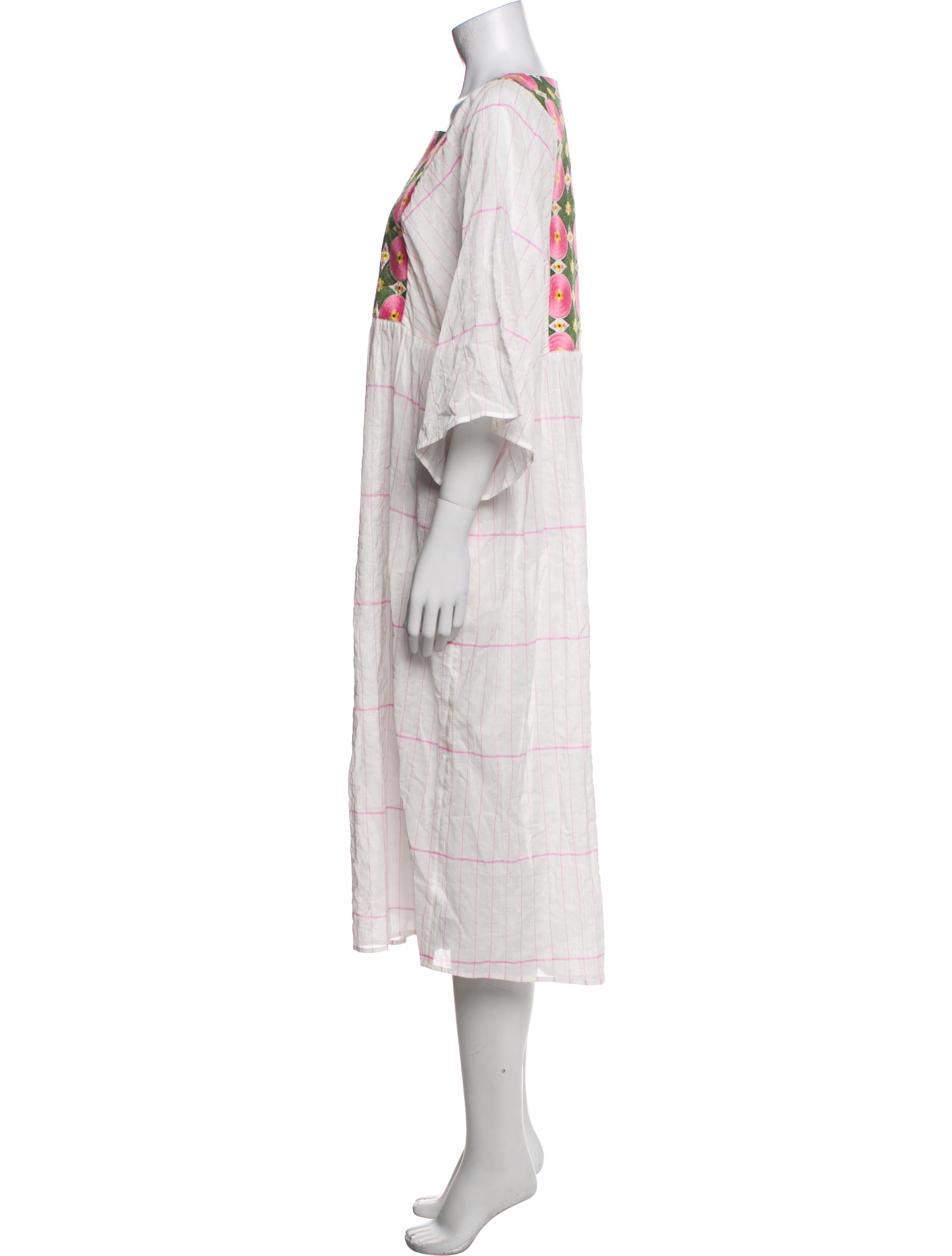 Tory Burch Plaid Print Long Dress