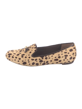 Tory Burch Ponyhair Animal Print Loafers