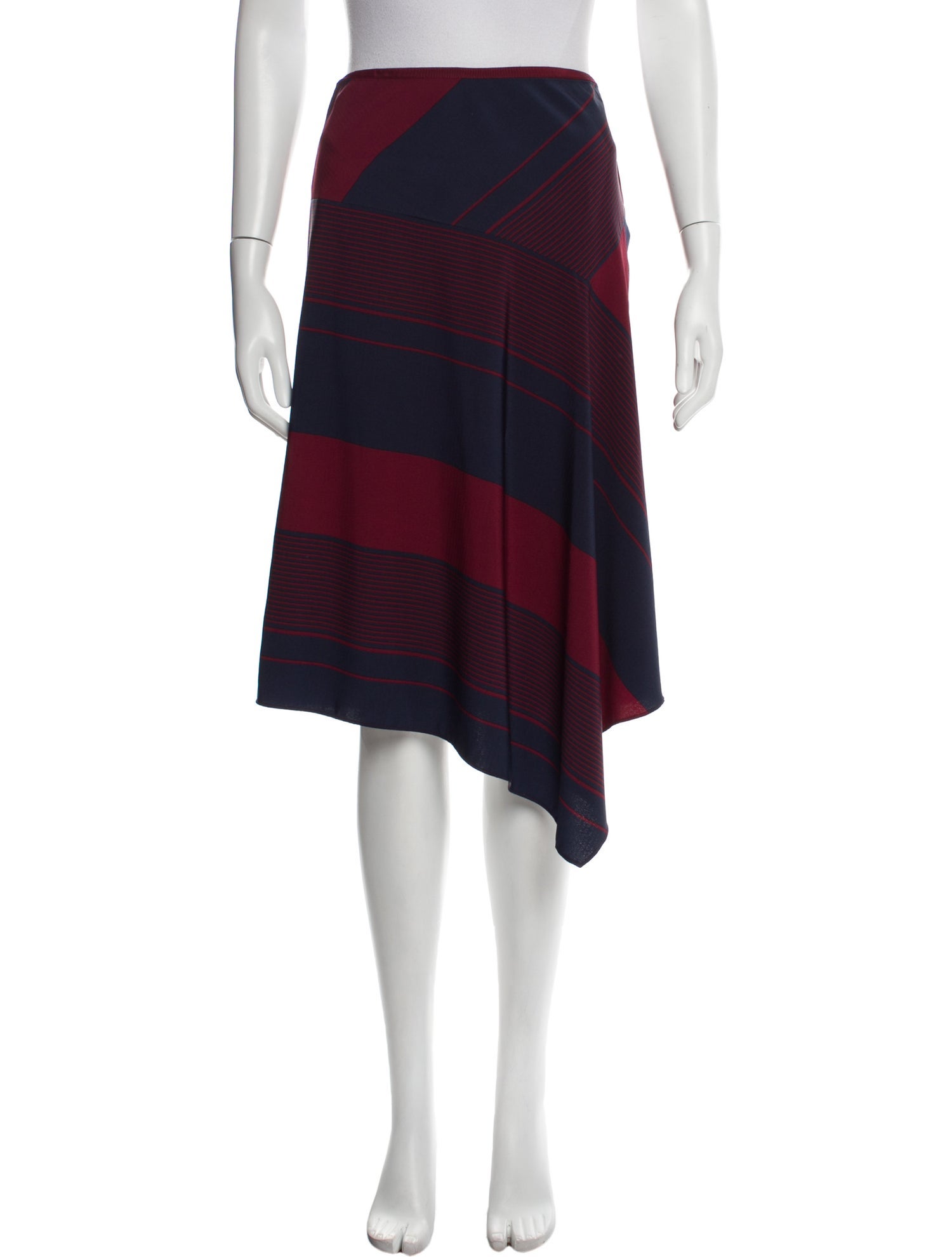 Tory Burch Striped Midi Length Skirt