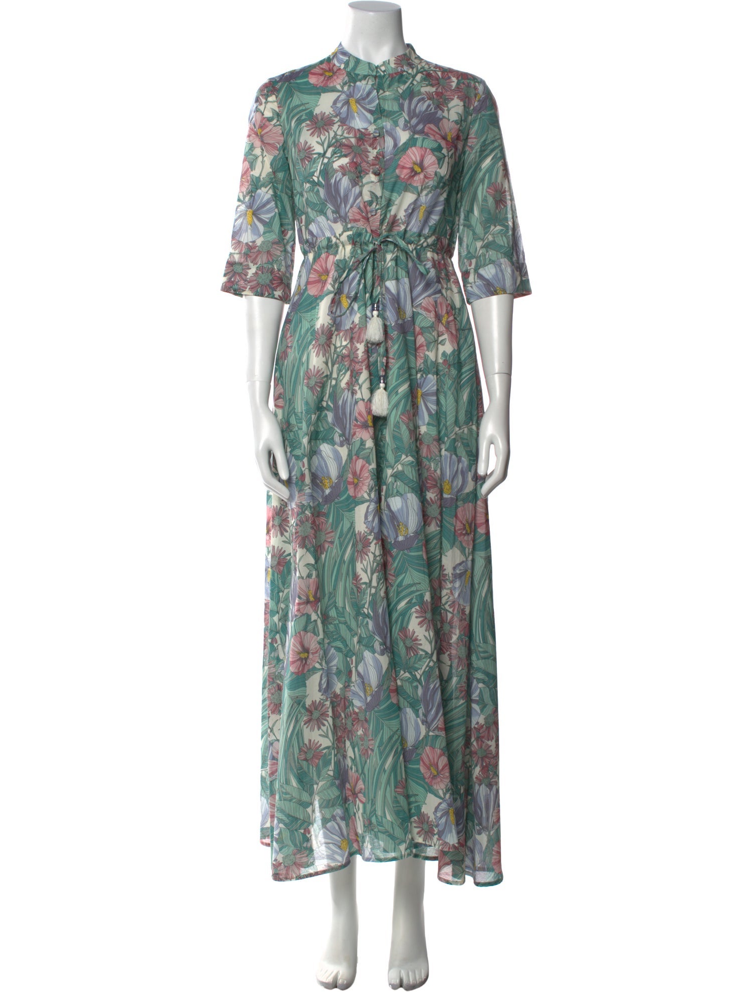 Tory Burch Floral Print Long Dress w/ Tags