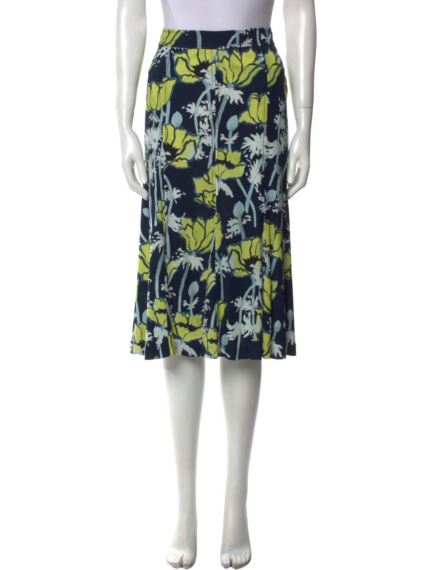 Tory Burch Floral Print Knee-Length Skirt