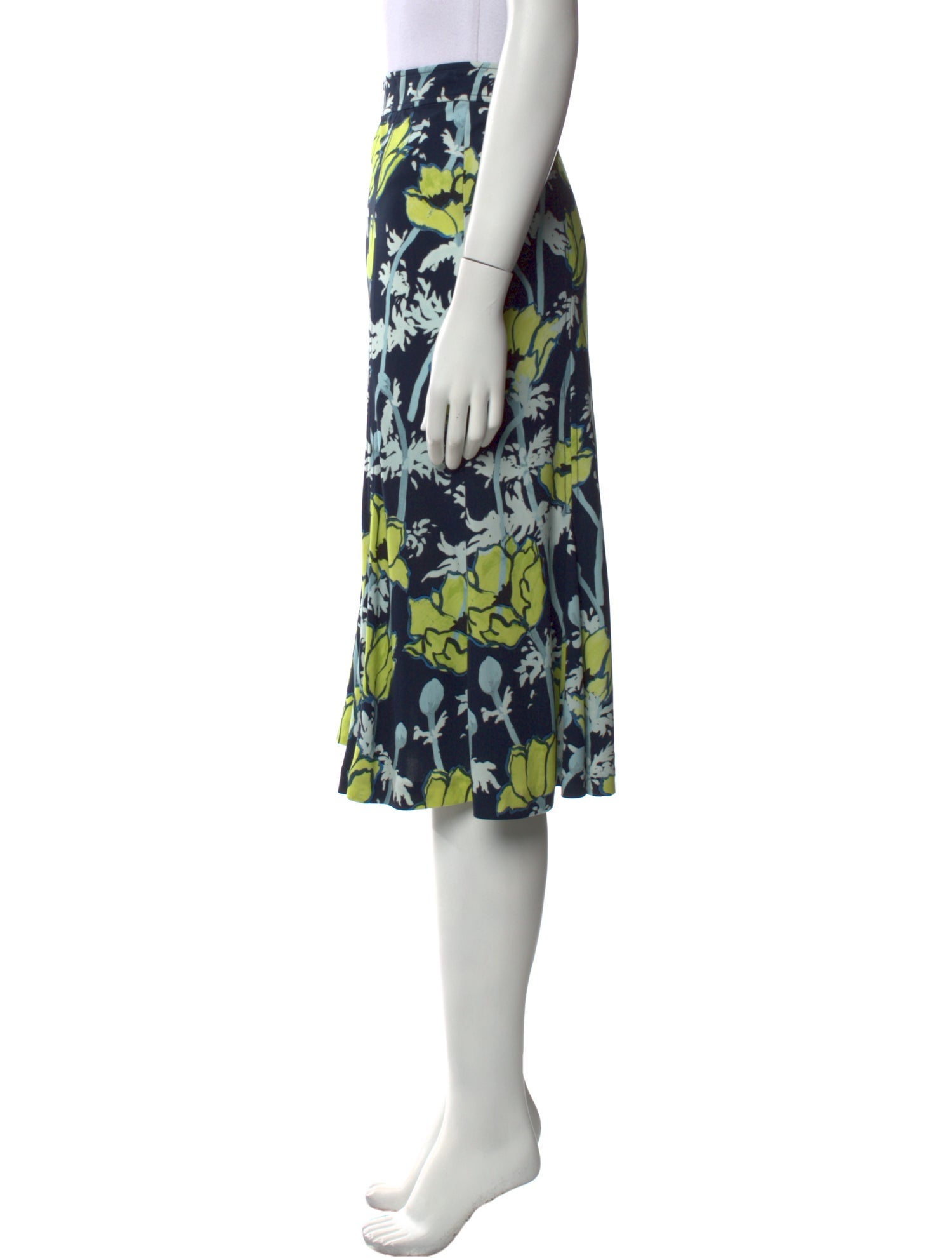 Tory Burch Floral Print Knee-Length Skirt