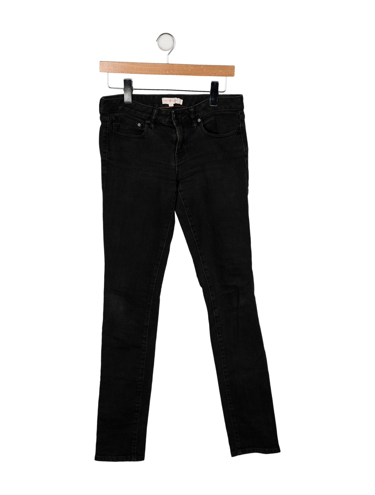 Tory Burch Mid-Rise Straight Leg Jeans