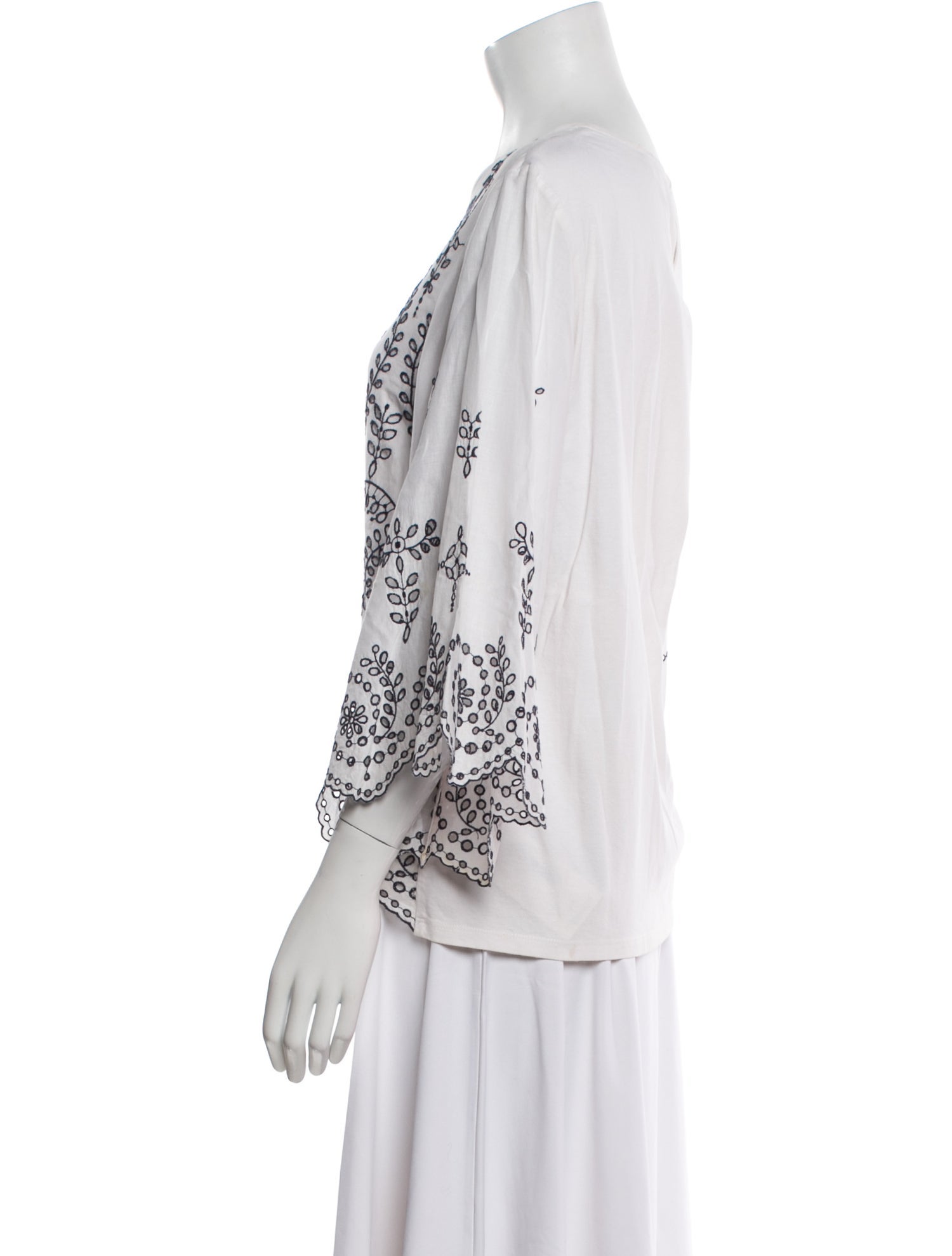 Tory Burch Printed Scoop Neck Blouse