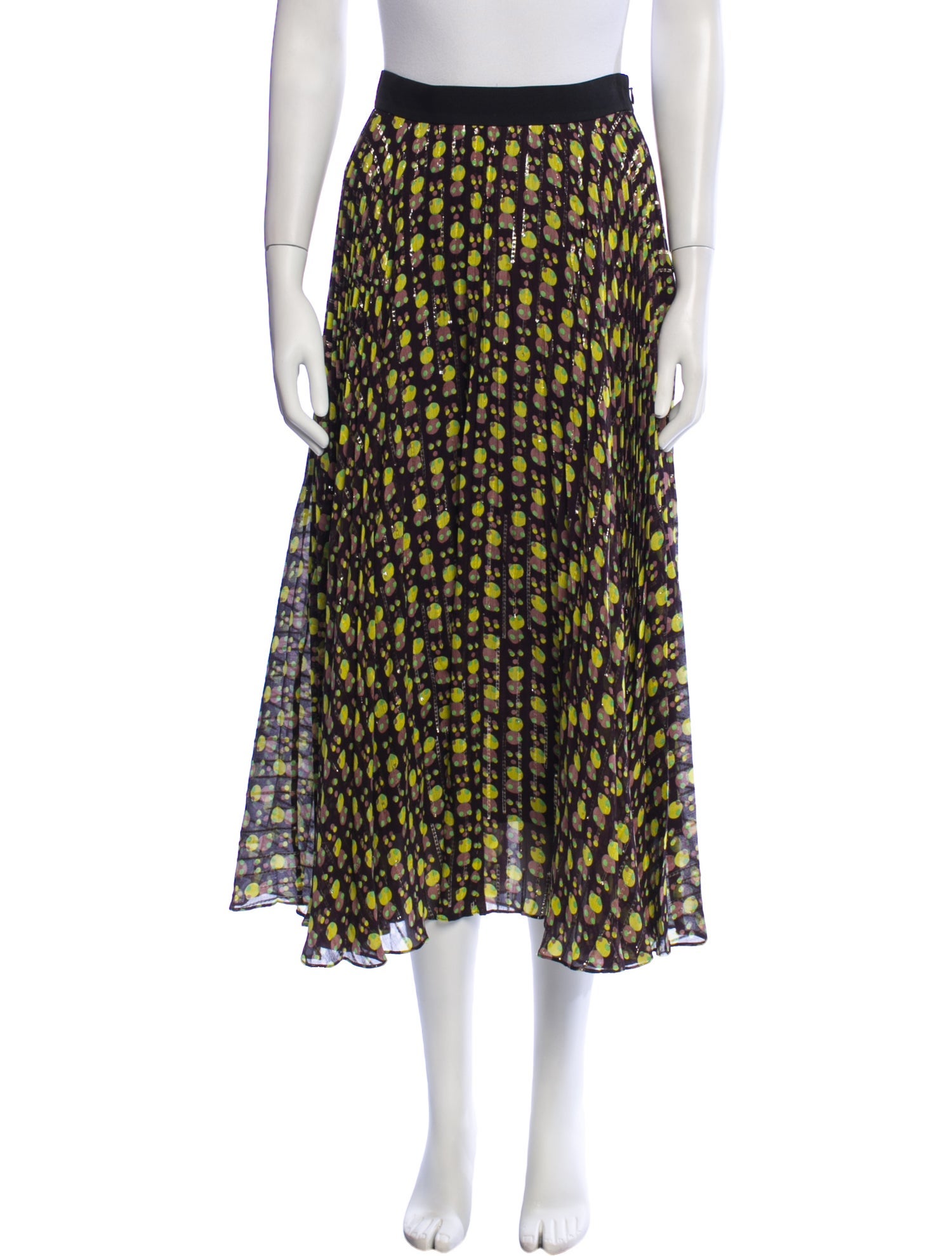 Tory Burch Polka Dot Print Midi Length Skirt
