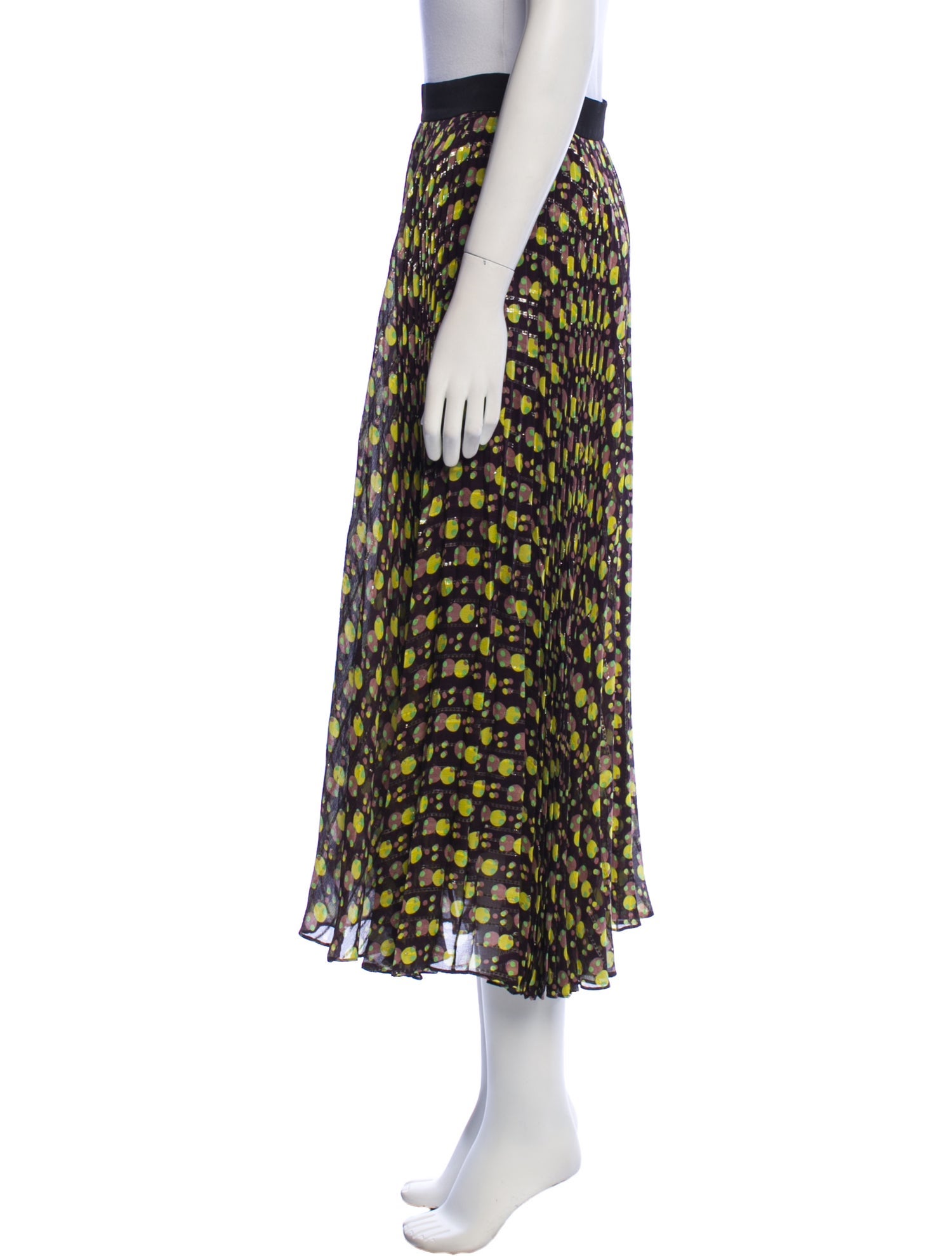 Tory Burch Polka Dot Print Midi Length Skirt