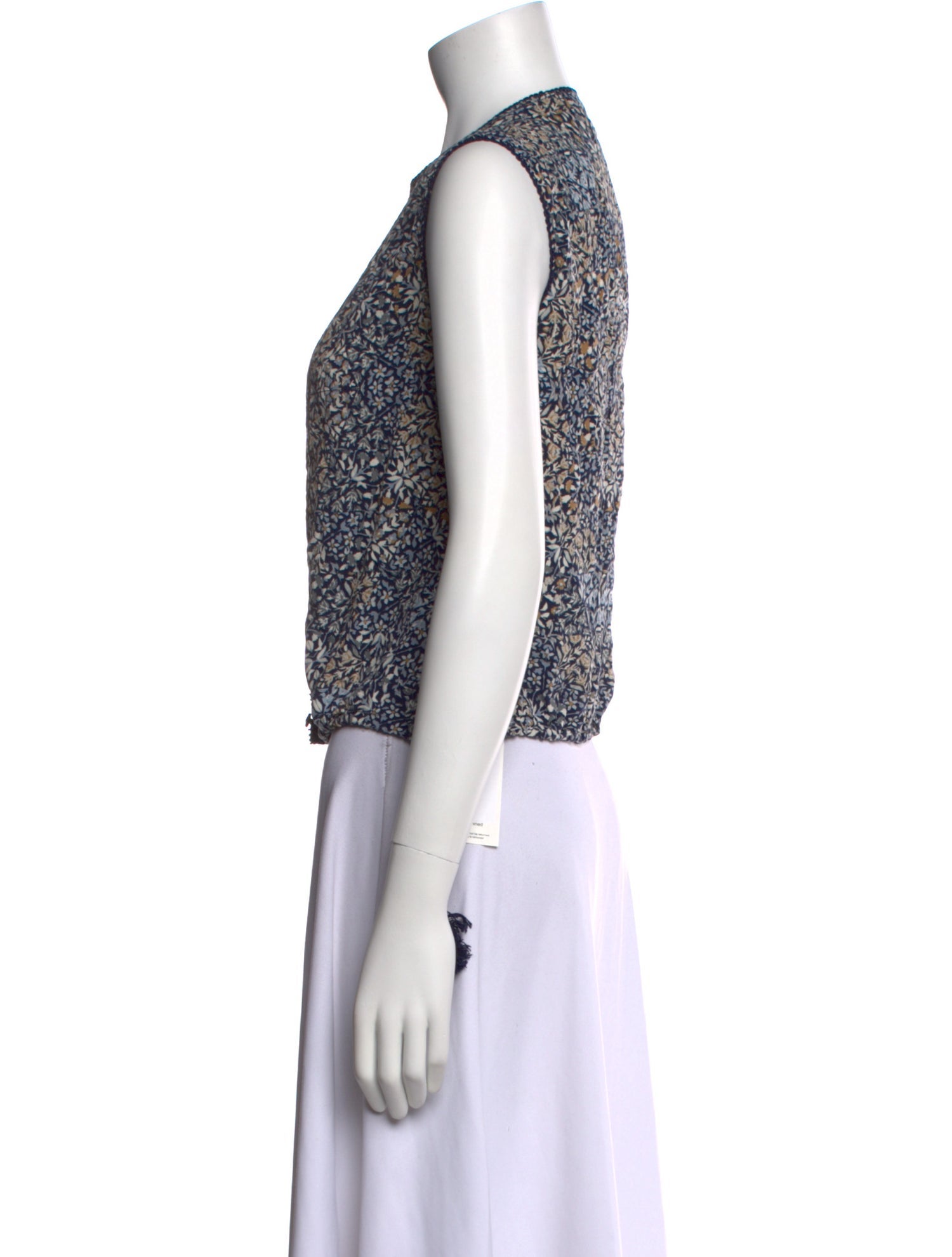 Tory Burch Silk Printed Crop Top