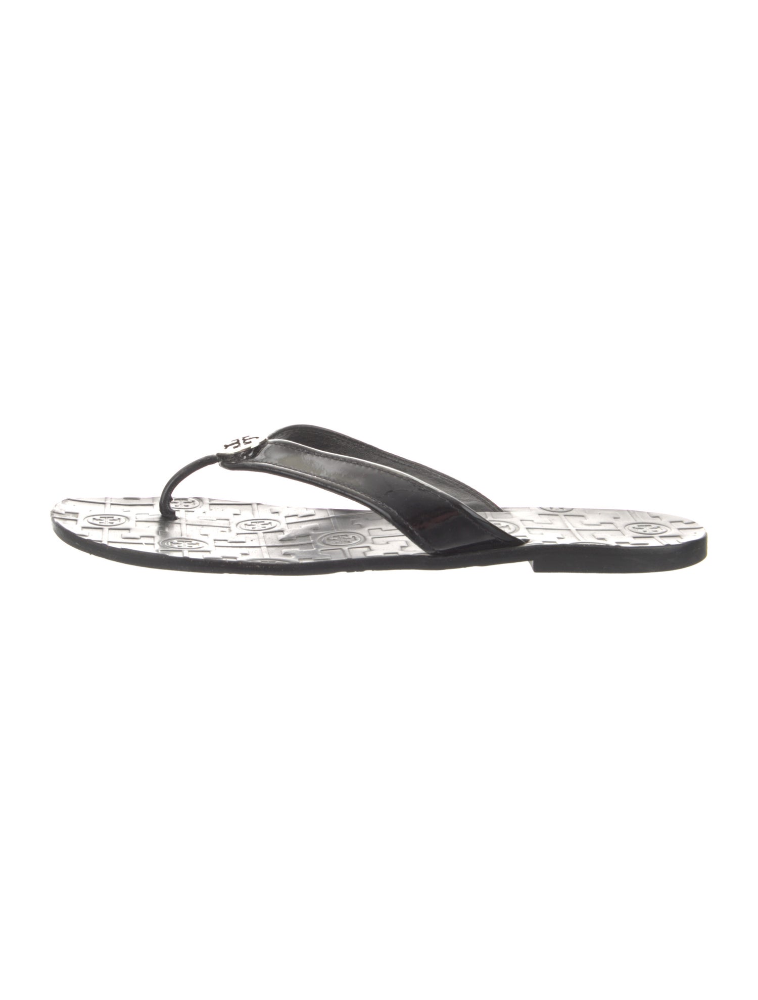 Tory Burch Patent Leather Flip Flops