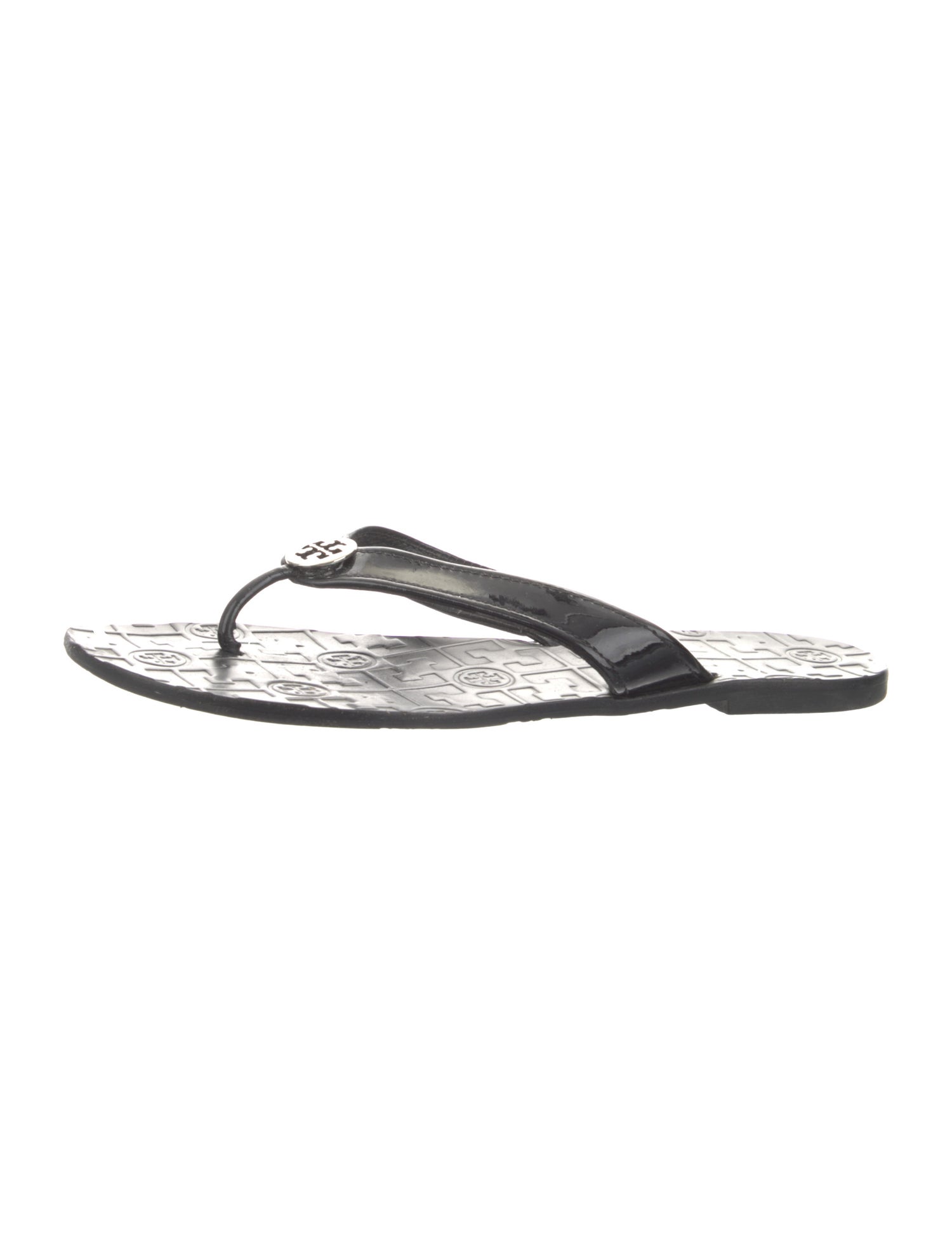 Tory Burch Patent Leather Flip Flops