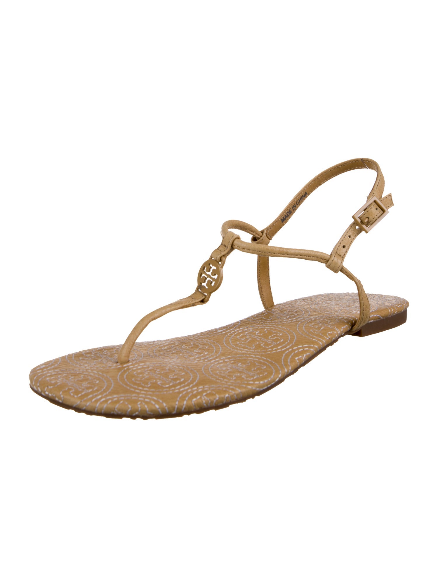 Tory Burch Leather T-Strap Sandals