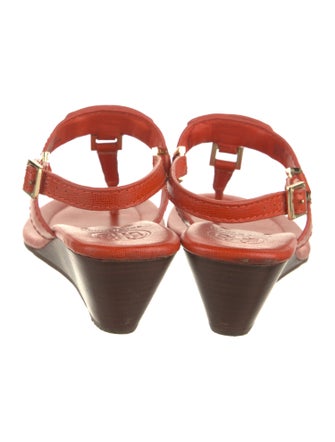 Tory Burch Leather Studded Accents T-Strap Sandals