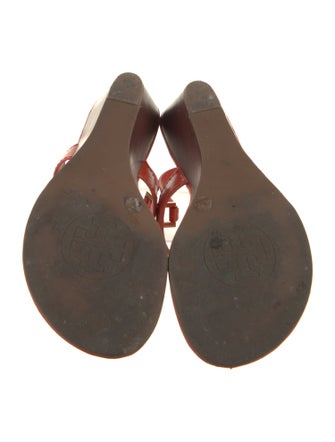 Tory Burch Leather Studded Accents T-Strap Sandals