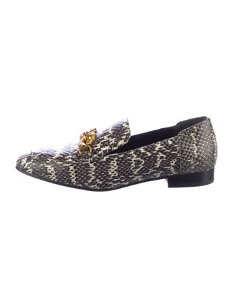 Tory Burch Snakeskin Animal Print Loafers
