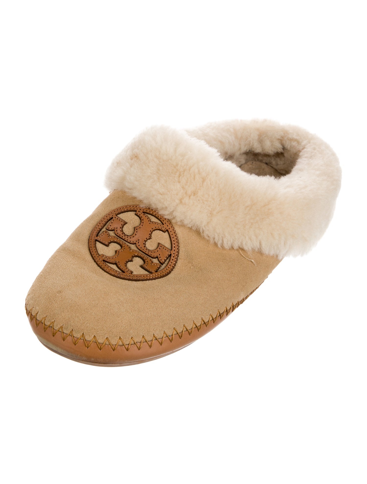 Tory Burch Suede Graphic Print Mules