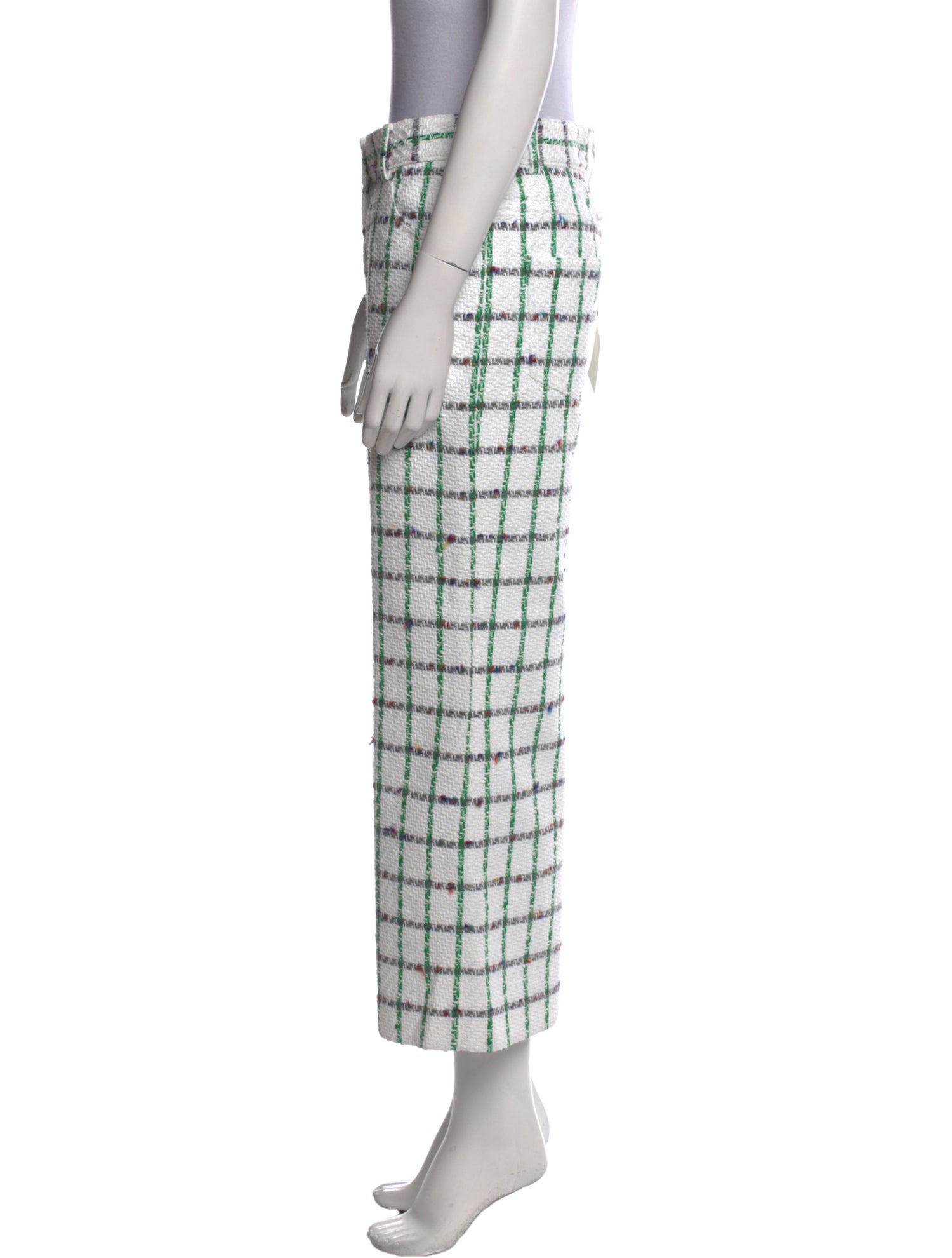 Tory Burch Plaid Print Wide Leg Pants w/ Tags