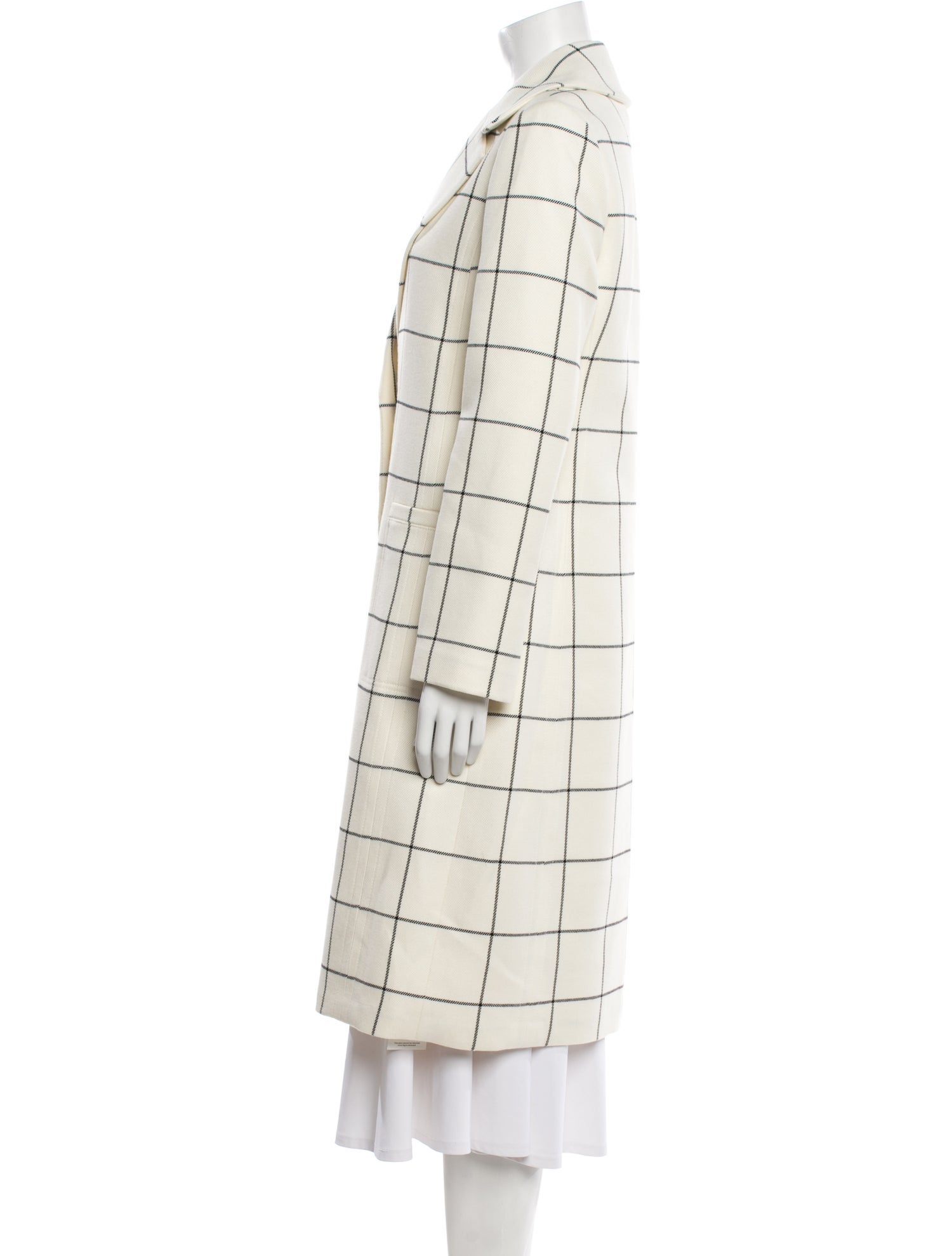 Tory Burch Wool Plaid Print Peacoat w/ Tags