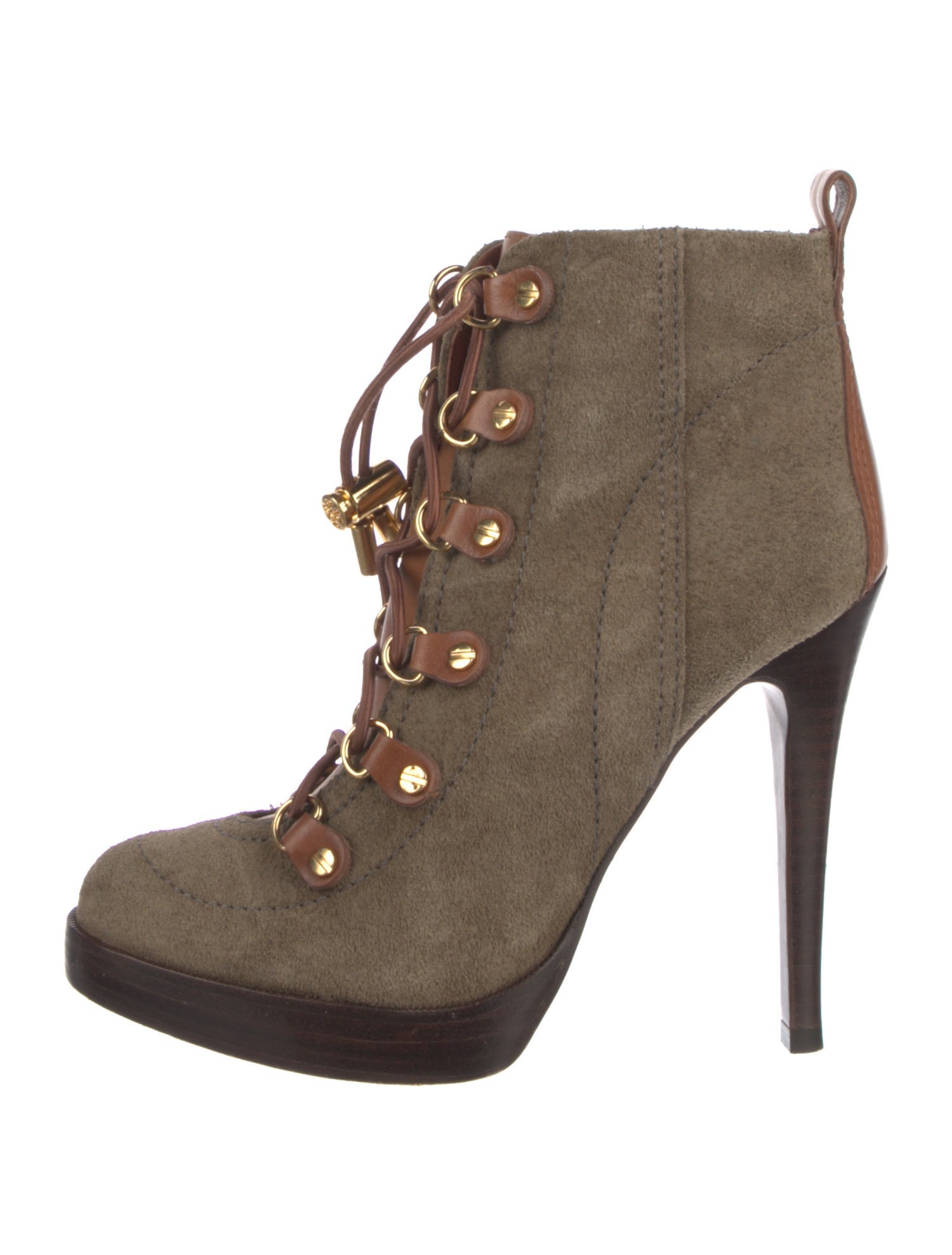 Tory Burch Suede Lace-Up Boots