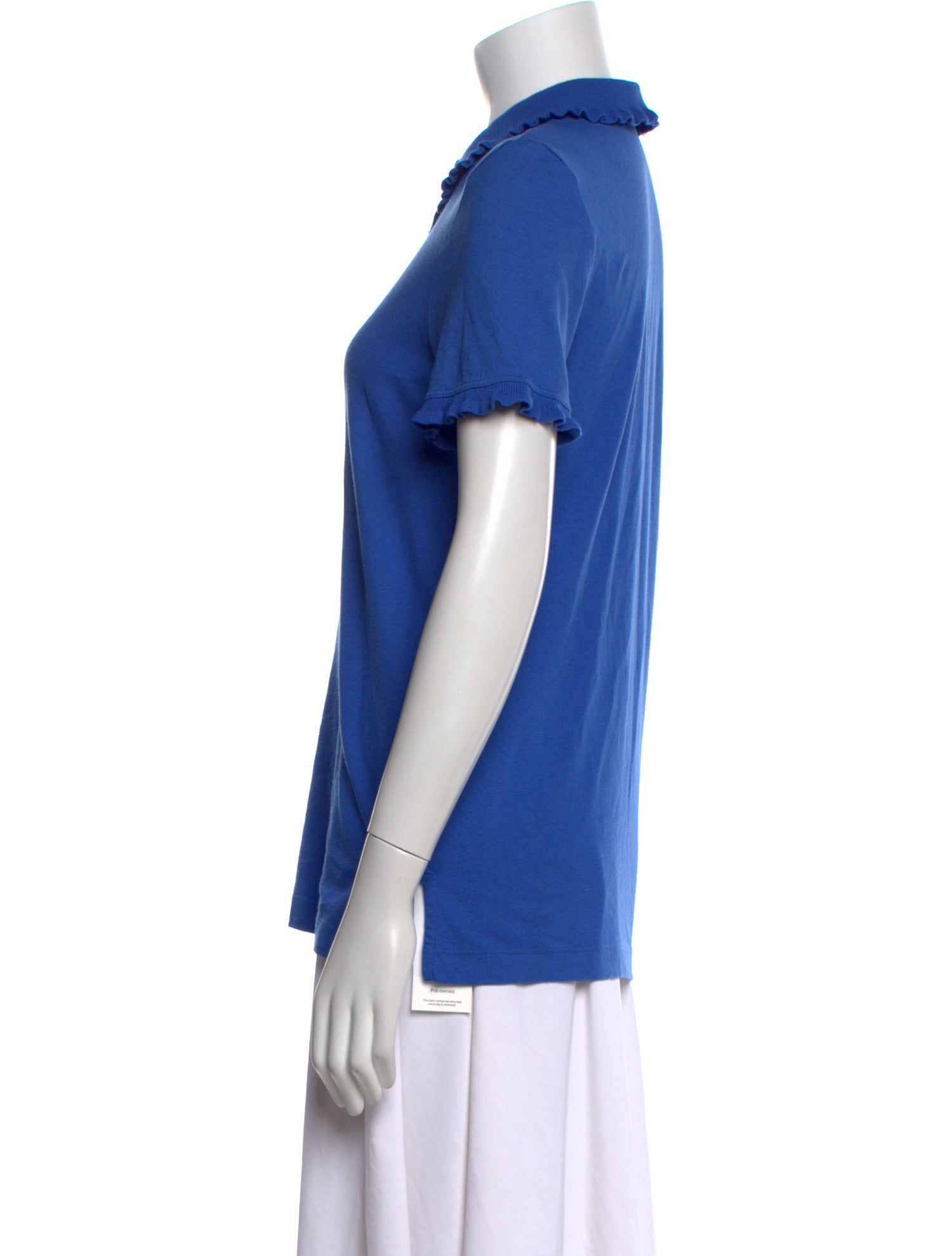 Tory Burch Mock Neck Short Sleeve Polo