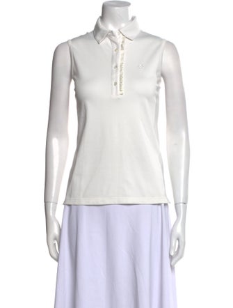 Tory Burch V-Neck Sleeveless Polo