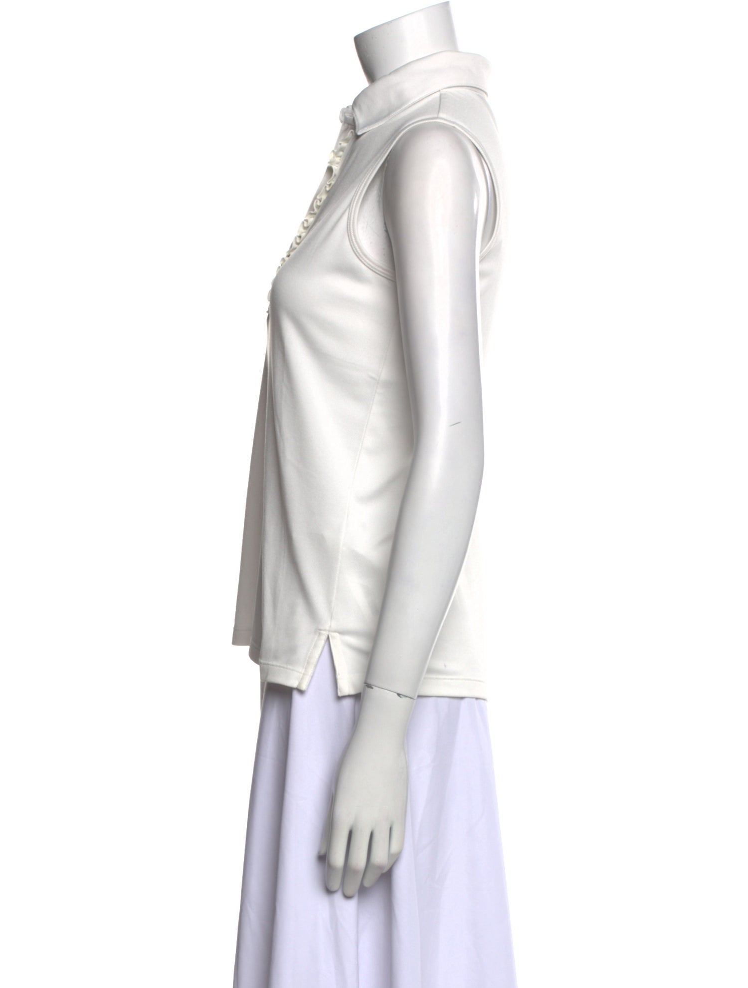 Tory Burch V-Neck Sleeveless Polo