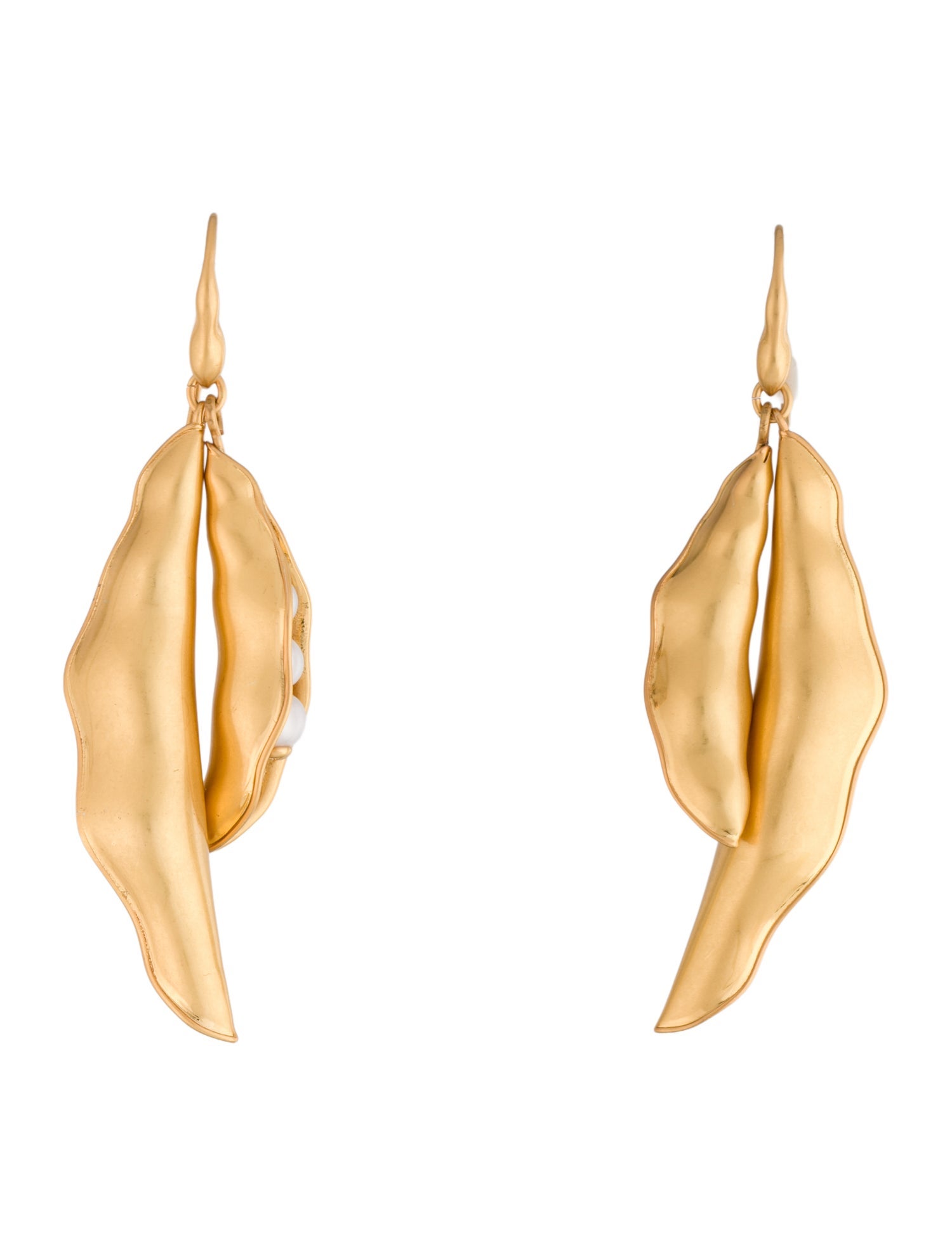 Tory Burch Faux Pearl Peapod Statement Drop Earrings