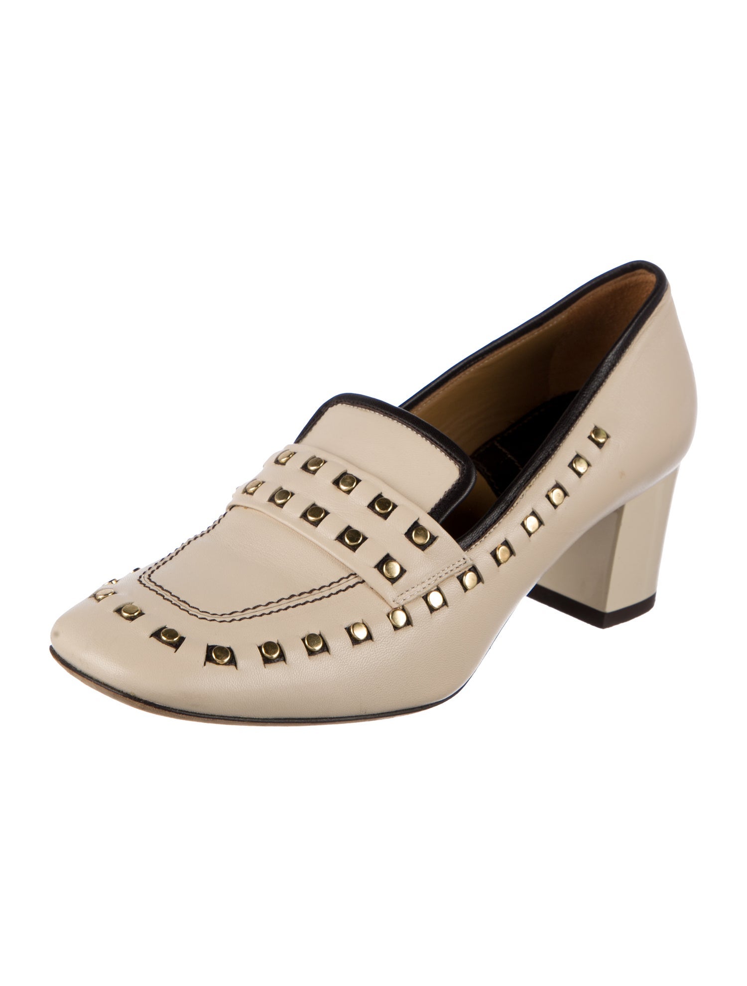 Tory Burch Leather Studded Accents Pumps