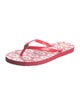 Tory Burch Rubber Floral Print Flip Flops