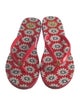 Tory Burch Rubber Floral Print Flip Flops