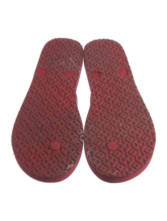 Tory Burch Rubber Floral Print Flip Flops