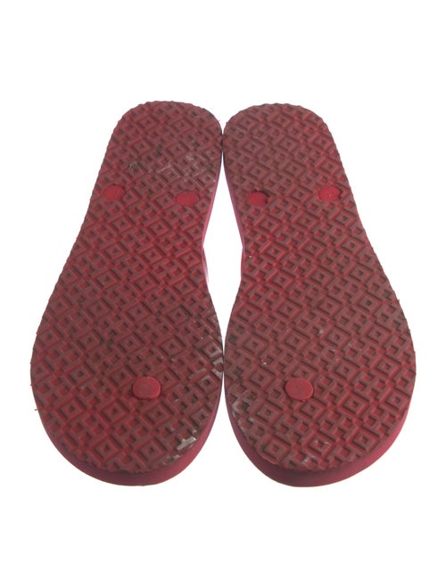 Tory Burch Rubber Floral Print Flip Flops