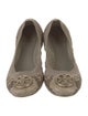 Tory Burch Leather Animal Print Ballet Flats