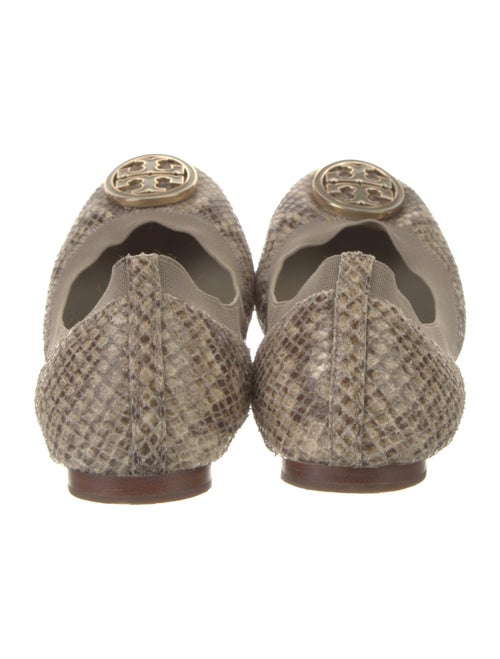 Tory Burch Leather Animal Print Ballet Flats