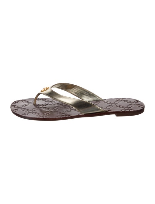 Tory Burch Leather Printed Slides
