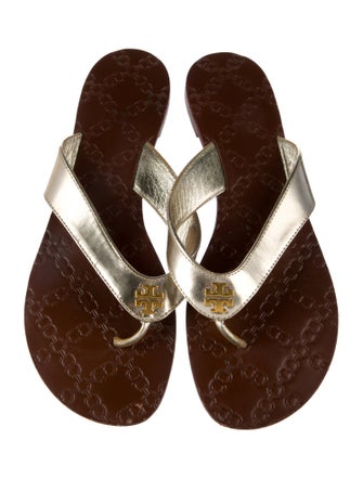 Tory Burch Leather Printed Slides