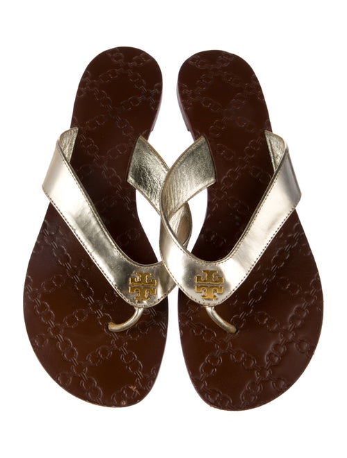 Tory Burch Leather Printed Slides