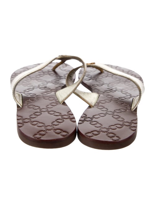 Tory Burch Leather Printed Slides