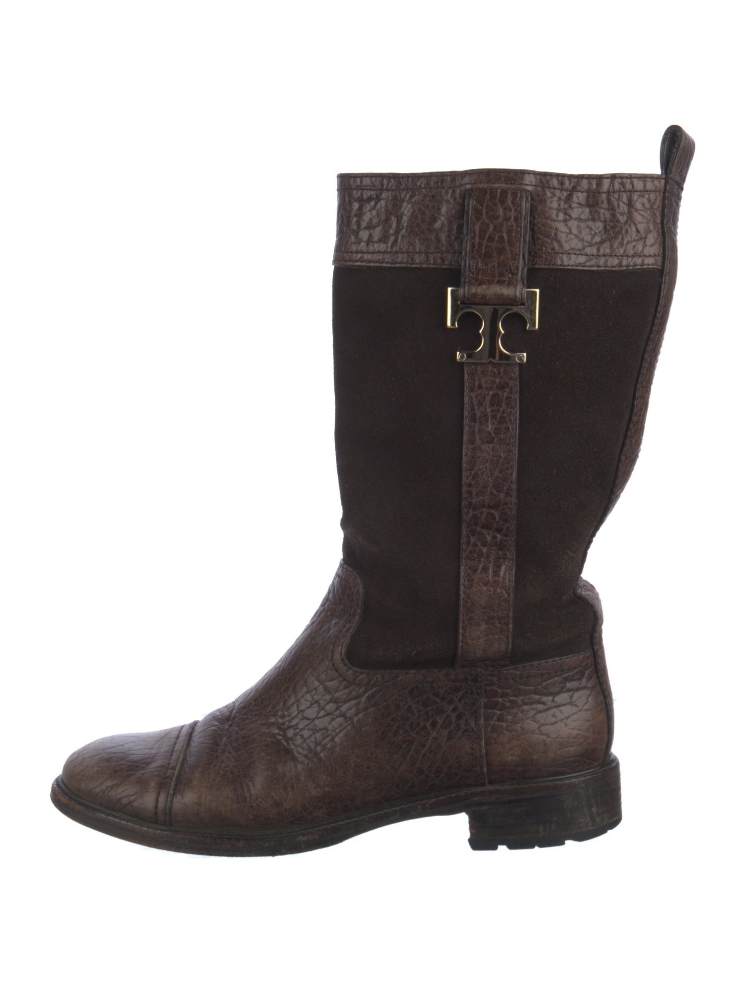 Tory Burch Leather Moto Boots