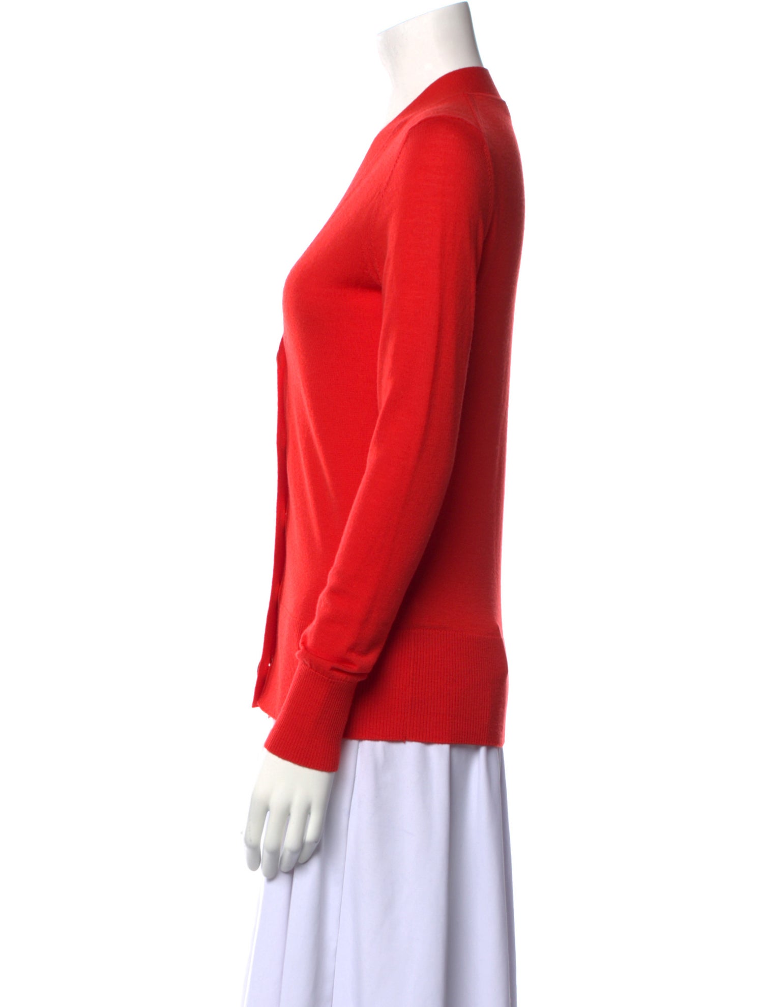Tory Burch Merino Wool Plunge Neckline Sweater