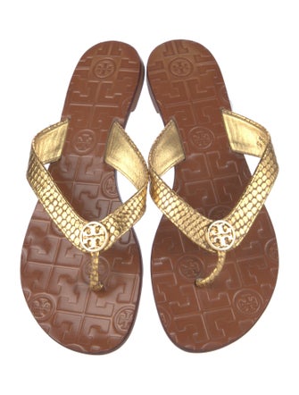 Tory Burch Leather Printed Slides