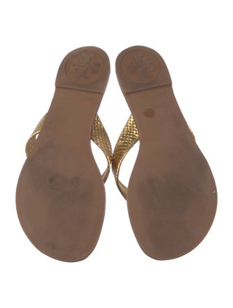 Tory Burch Leather Printed Slides