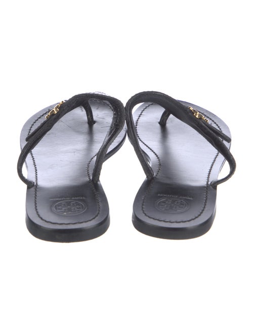 Tory Burch Signature Logo Leather Slides