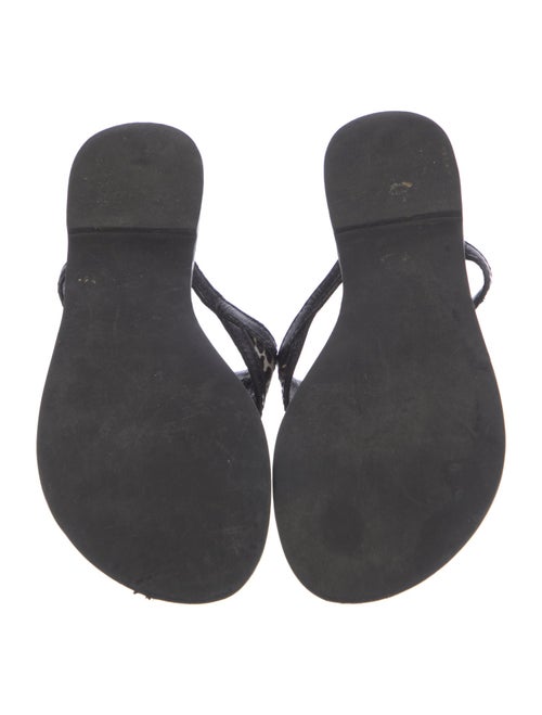 Tory Burch Signature Logo Leather Slides