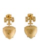 Tory Burch Crystal Carved Kira Heart Earrings
