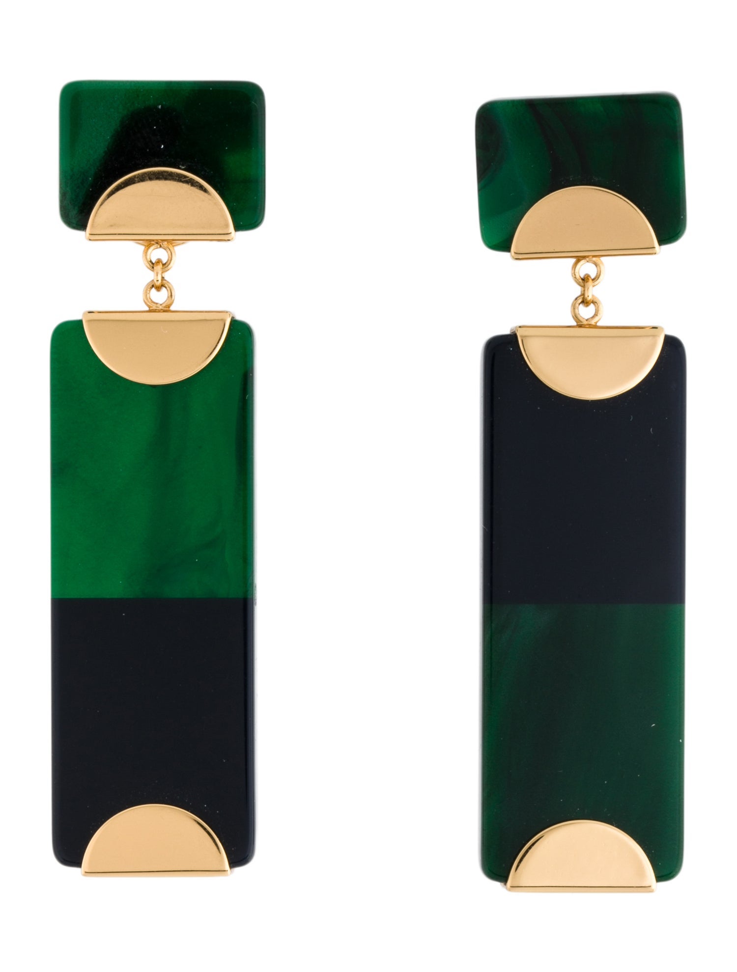 Tory Burch Resin Colorblock Drop Earrings
