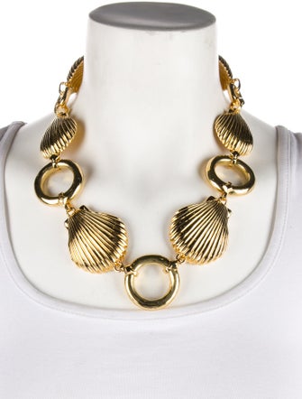 Tory Burch Shell Collar Necklace