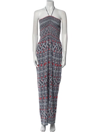 Tory Burch Printed Halterneck Jumpsuit